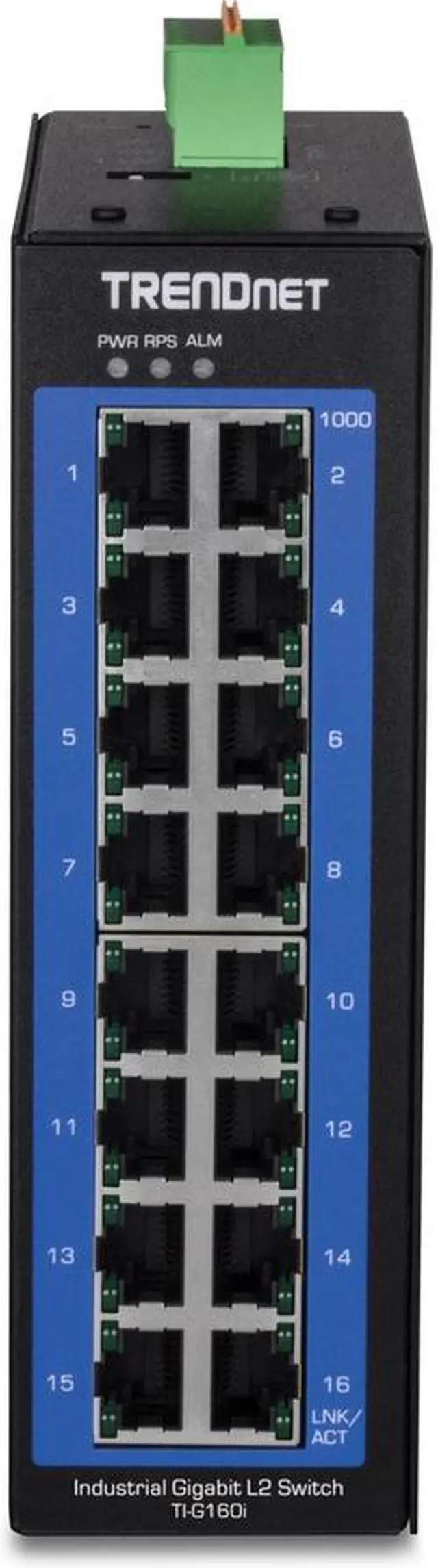 Alt view image 7 of 9 - TRENDnet 16-Port Industrial Gigabit L2 Managed DIN-Rail Switch, Layer 2 Switch, 16 x Gigabit Ports, 32Gbps Switching Capacity, Extreme Temperature Gigabit Switch, Black, TI-G160i