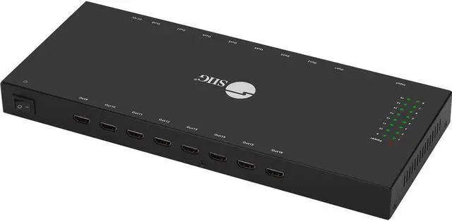 Alt view image 5 of 20 - siig 1x16 hdmi splitter  4k x 2k @30hz & 1080p, hdmi 1.4 deep color, 3d, plug & play, auto edid, 16port hdmi splitter 4k  ceh24q11s1