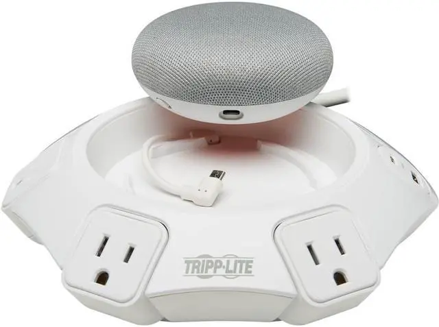 Alt view image 3 of 20 - Tripp Lite Conference Power Surge Protector TLP48USBCUFO - 4 NEMA 5-15R Outlets, USB-C & 3 USB-A Ports, Micro-USB, 8 ft. Cord