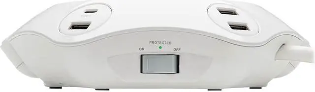 Alt view image 4 of 20 - Tripp Lite Conference Power Surge Protector TLP48USBCUFO - 4 NEMA 5-15R Outlets, USB-C & 3 USB-A Ports, Micro-USB, 8 ft. Cord