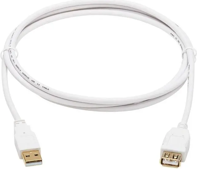 Alt view image 4 of 16 - Tripp Lite USB-A Antibacterial Extension Cable M/F USB 2.0 White 6' U024AB006WH