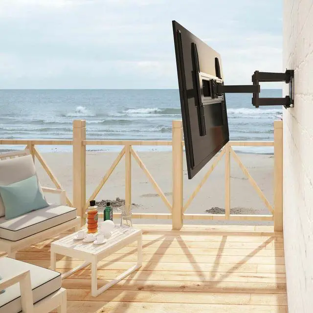Alt view image 4 of 15 - Tripp Lite DWM3780XOUT Outdoor Full-Motion TV Wall Mount with Fully Articulating Arm for 37" to 80" Flat-Screen Displays