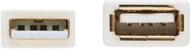 Alt view image 2 of 16 - Tripp Lite USB-A Antibacterial Extension Cable M/F USB 2.0 White 6' U024AB006WH