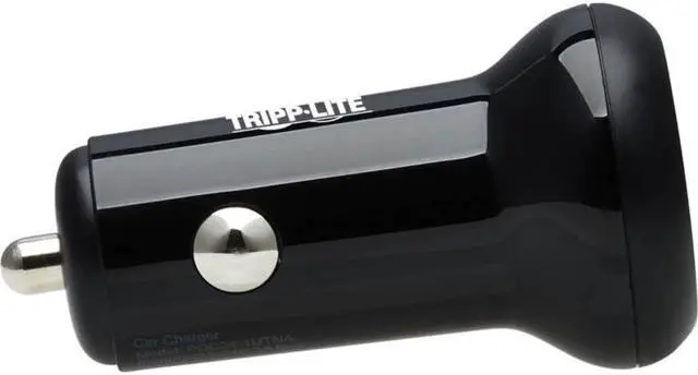 Alt view image 3 of 15 - TRIPP LITE U280-C02-24W-1B USB CAR CHARGER DUAL-PORT 24W CHARGING USB C USB-A QC 3.0 BLACK
