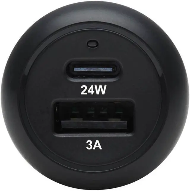 Alt view image 2 of 15 - TRIPP LITE U280-C02-24W-1B USB CAR CHARGER DUAL-PORT 24W CHARGING USB C USB-A QC 3.0 BLACK