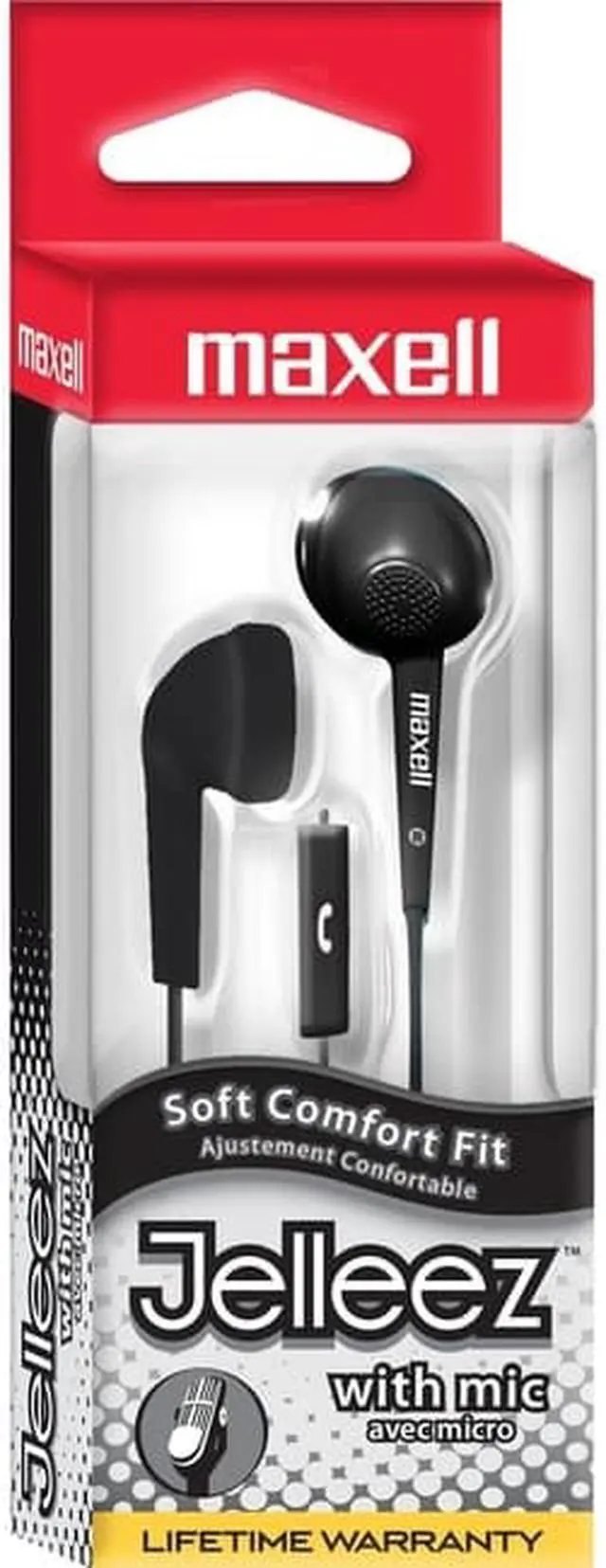 Alt view image 3 of 10 - JELLEEZ SOFT EARBUD W/MIC BLACK