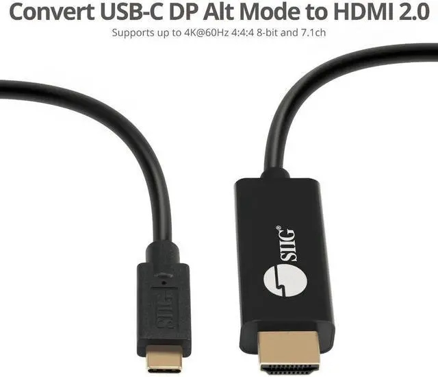 Alt view image 2 of 5 - Siig Usb-C To 4K60hz Hdr Hdmi 2.0 Active Cable - 2M