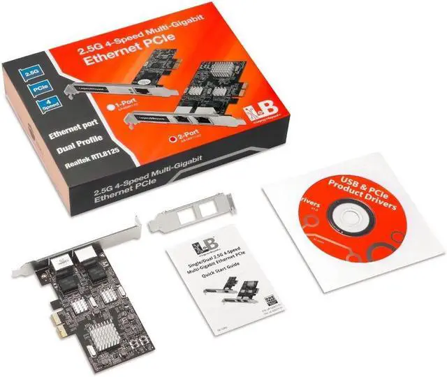 Alt view image 2 of 7 - SIIG Dual 2.5G 4-Speed Multi Gigabit Ethernet PCIe Card LBGE0711S1