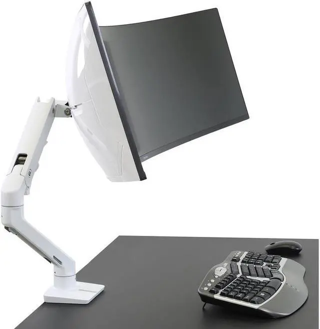 Alt view image 4 of 10 - Ergotron Mounting Pivot for Curved Screen Display Mounting Arm White 98540216