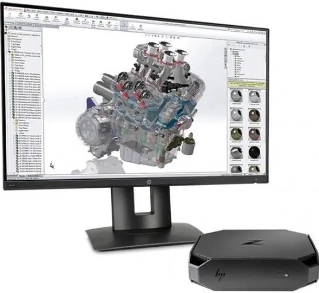 Alt view image 2 of 14 - HP Z2 Mini G5 Workstation - 1 x Core i5 i5-10500 - 16 GB RAM - 256 GB SSD - Mini PC - Windows 10 Pro 64-bit - Serial ATA/600 Controller - 0, 1 RAID Levels - Intel Optane Memory Ready - English Keyboar