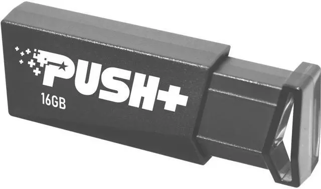 Alt view image 4 of 9 - Patriot Memory Push+ USB 3.2 Gen. 1 Flash Drive - 16 GB - USB 3.2 (Gen 1) - Black - 2 Year Warranty