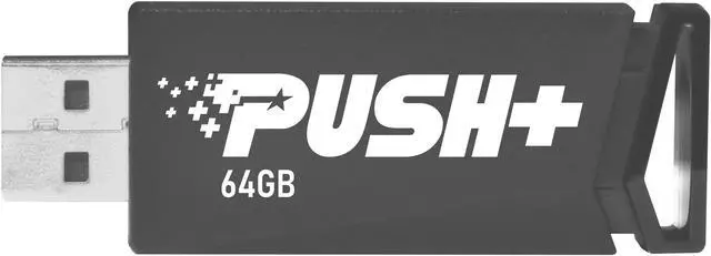 Alt view image 5 of 9 - Patriot Memory Push+ USB 3.2 Gen. 1 Flash Drive - 64 GB - USB 3.2 (Gen 1) - Black - 2 Year Warranty