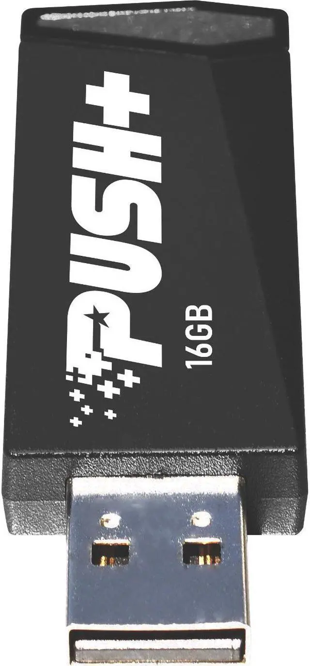 Alt view image 5 of 9 - Patriot Memory Push+ USB 3.2 Gen. 1 Flash Drive - 16 GB - USB 3.2 (Gen 1) - Black - 2 Year Warranty