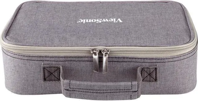 Alt view image 9 of 18 - ViewSonic PJ-CASE-010 Zipped Soft Padded Carrying Case for M1 Projector Gray