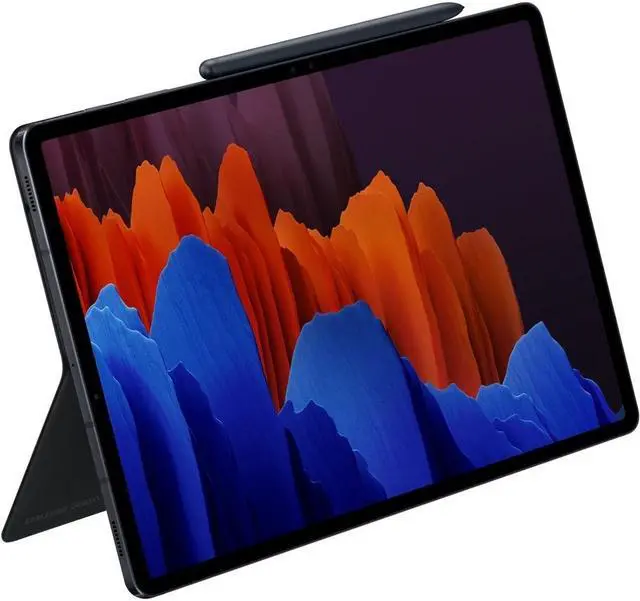 Alt view image 5 of 20 - Samsung Galaxy Tab S7+ Book Cover Keyboard - EF-DT970UBEGUJ Black