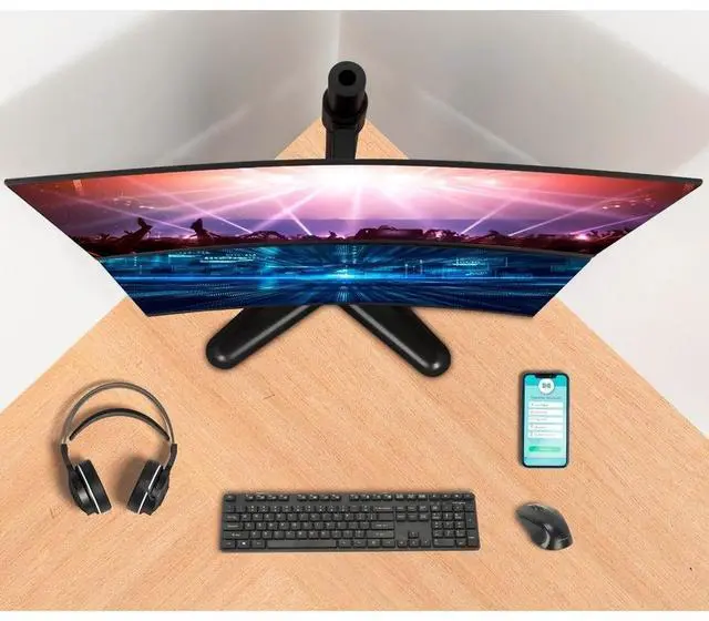 Alt view image 3 of 19 - Freestanding Adjusting Vertical Dual Monitor Steel Stand 17" to 32" - 75x75 100x100 VESA