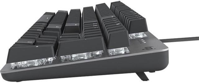 Alt view image 4 of 11 - Logitech K845 Mechanical Illuminated Keyboard, Mechanical Switches, Strong Adjustable Tilt Legs, Full Size, Aluminum Top Case, 104 Keys, USB Corded, Windows (TTC Brown Switches)