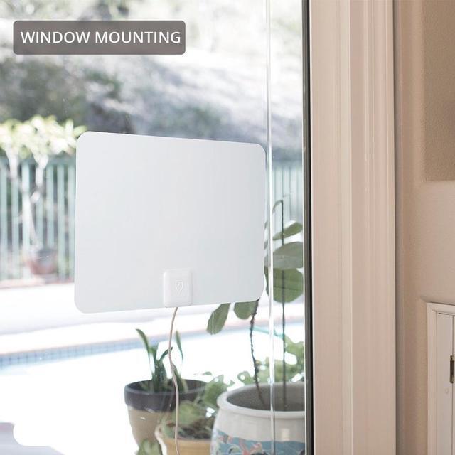 Alt view image 5 of 20 - ANTOP Paper Thin AT-101B Indoor HDTV Antenna Smartpass Amplified AT101B