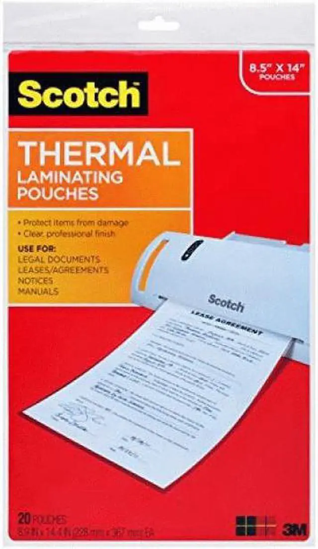 Alt view image 6 of 7 - Scotch Thermal Laminating Pouches, Clear, 8.5" x 14" (Legal Size), 20/Pack