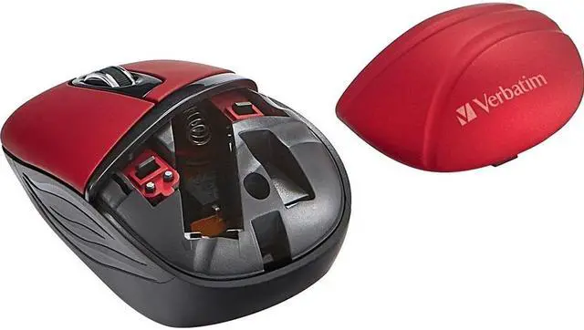 Alt view image 5 of 15 - Verbatim Wireless Mini Travel Mouse, Commuter Series - Red