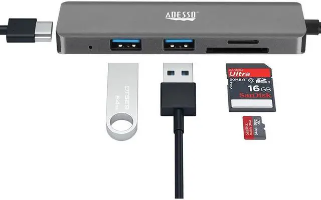 Alt view image 5 of 20 - Adesso 6-in-1 USB-C Multi-Port Docking Station TAA Compliant AUH4020