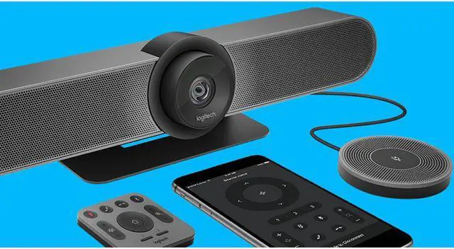 Alt view image 5 of 10 - Logitech 993-001389 RF Wireless Replacement Remote for MeetUp Conference Camera - Gray