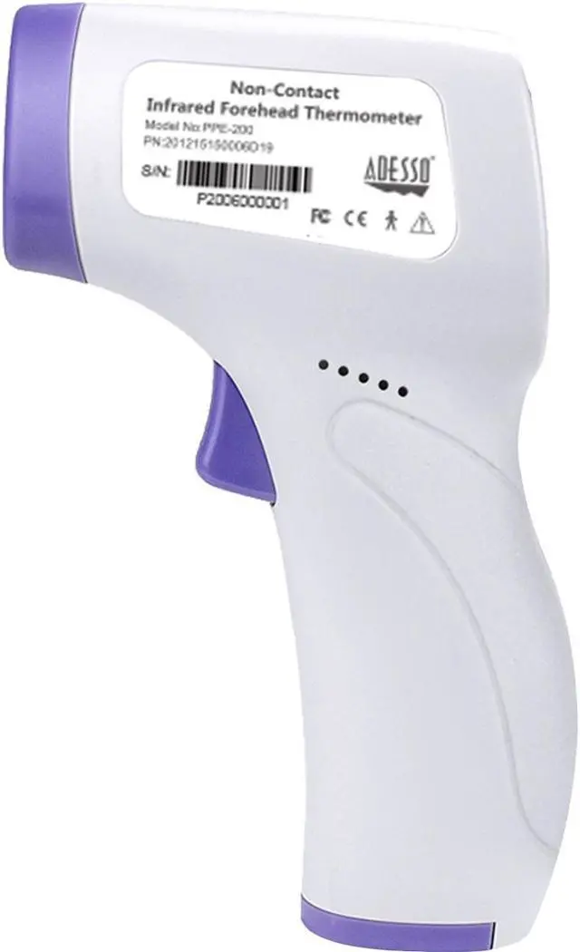 Alt view image 7 of 13 - Adesso PPE-200 Non-Contact Infrared Forehead Thermometer