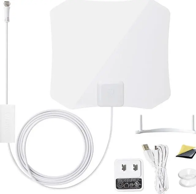 Alt view image 10 of 19 - ANTOP Digital Indoor HDTV Antenna 30-45 Mile Range w/Smartpass Amplifier