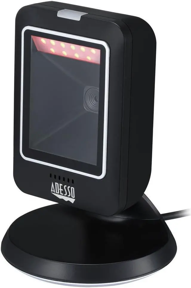 Alt view image 3 of 14 - Adesso 2D Omnidirectional USB Desktop Hand-Free CMOS Barcode Scanner 30 FPS