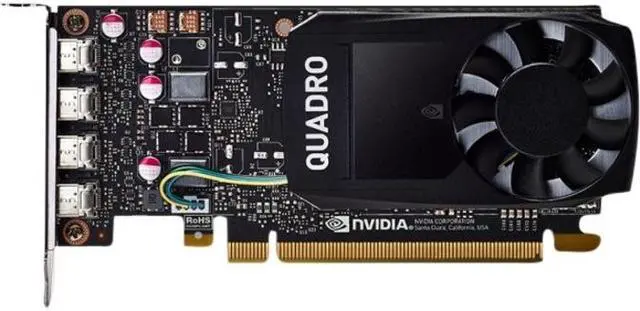 Alt view image 4 of 8 - PNY Quadro P1000 4GB GDDR5 Low-profile Graphic Card VCQP1000V2SB