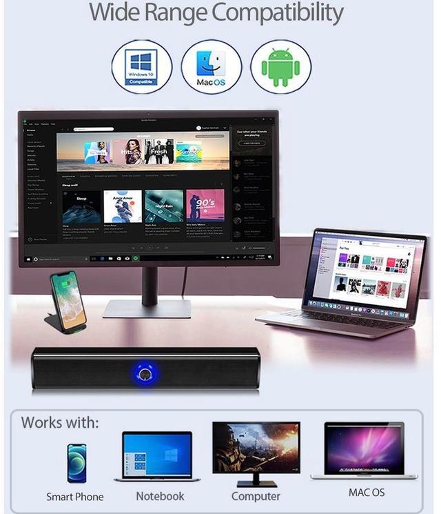 Alt view image 5 of 19 - Adesso Speaker Xtream S6 10Wx2 Bluetooth Wired dual mode Sound Bar Speaker RTL