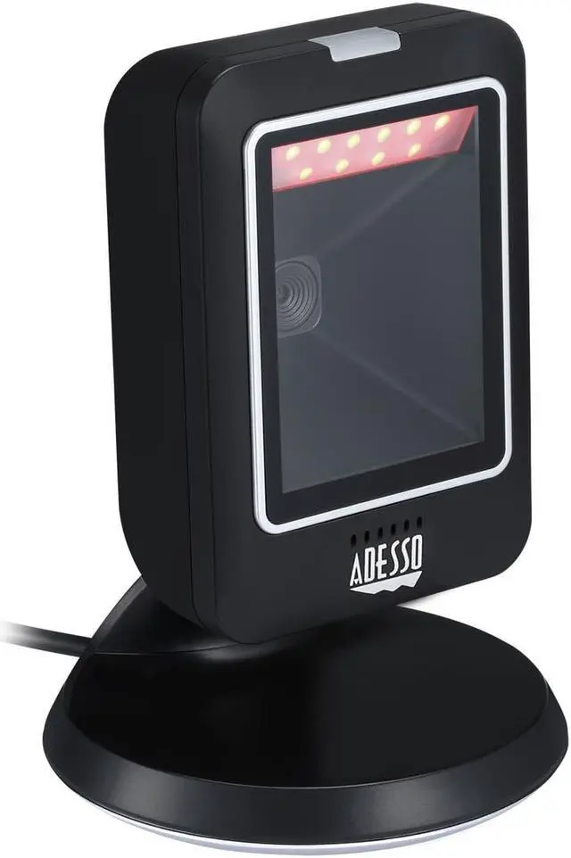 Alt view image 4 of 14 - Adesso 2D Omnidirectional USB Desktop Hand-Free CMOS Barcode Scanner 30 FPS
