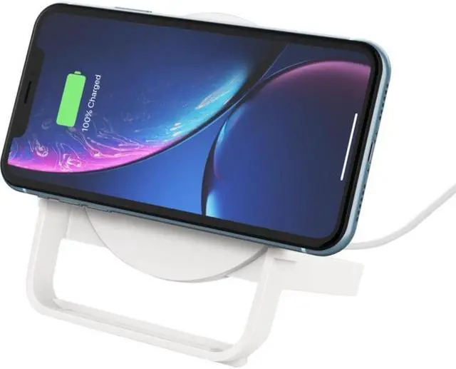 Alt view image 6 of 20 - BELKIN WIB001ttWH BOOST CHARGE White Wireless Charging Stand 10W