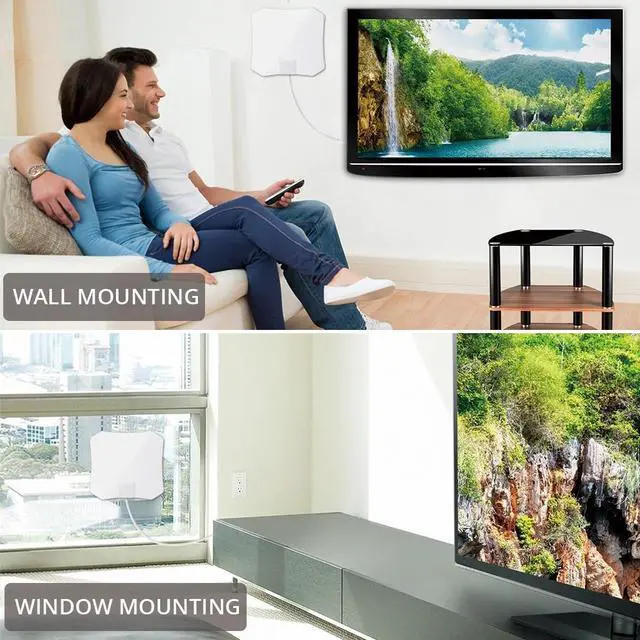 Alt view image 9 of 19 - ANTOP Digital Indoor HDTV Antenna 30-45 Mile Range w/Smartpass Amplifier