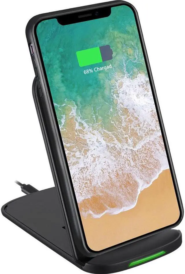 Alt view image 7 of 19 - Adesso 10W Max Qi-Certified 2-Coil Foldable Wireless Charging Stand AUH1020