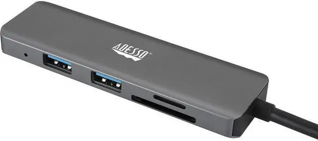 Alt view image 2 of 20 - Adesso 6-in-1 USB-C Multi-Port Docking Station TAA Compliant AUH4020