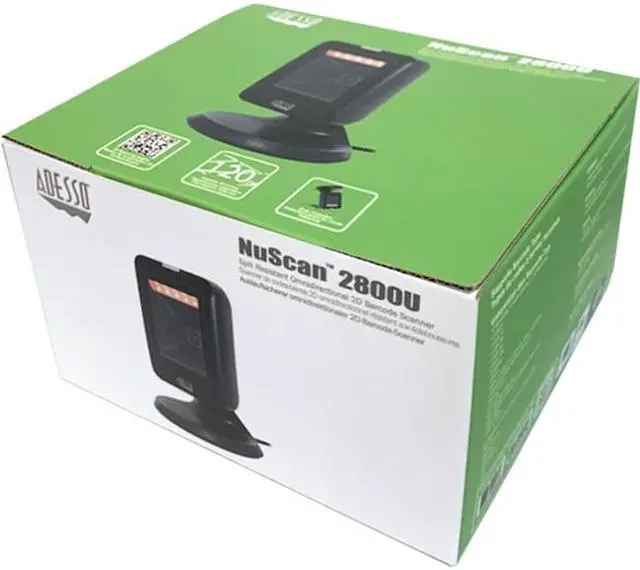 Alt view image 6 of 14 - Adesso 2D Omnidirectional USB Desktop Hand-Free CMOS Barcode Scanner 30 FPS