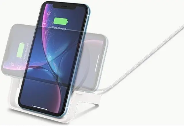 Alt view image 4 of 20 - BELKIN WIB001ttWH BOOST CHARGE White Wireless Charging Stand 10W