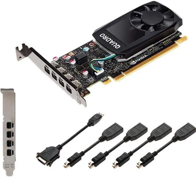 Alt view image 5 of 8 - PNY Quadro P1000 4GB GDDR5 Low-profile Graphic Card VCQP1000V2SB