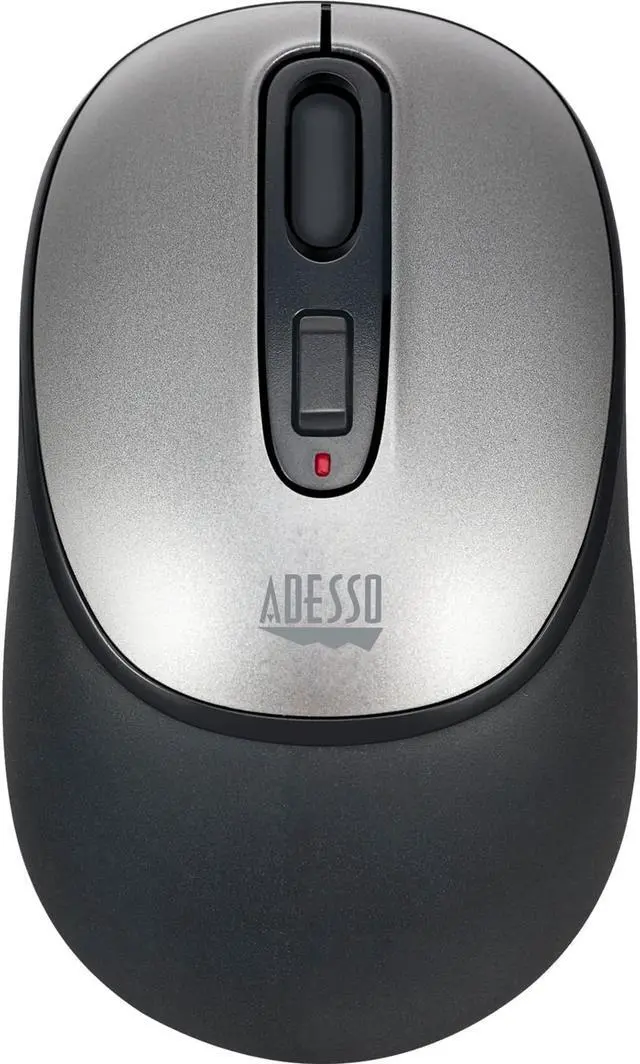 Alt view image 2 of 20 - Adesso iMouse A10 Antimicrobial 1600dpi 2.4GHz Wireless Mouse - Black/Silver