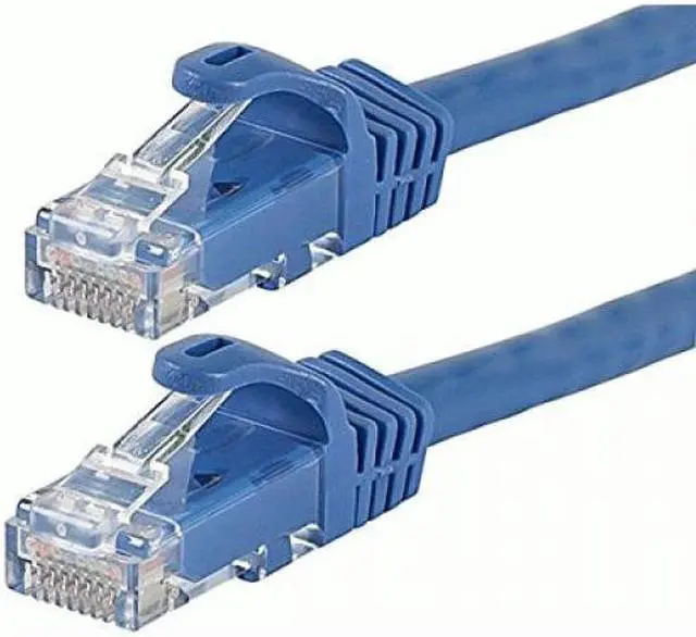 Alt view image 3 of 11 - Monoprice Cat6 Ethernet Patch Cable - 3 Feet - Blue | Network Internet Cord - RJ45, Stranded, 550Mhz, UTP, Pure Bare Copper Wire, 24AWG - Flexboot Series