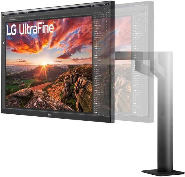 Alt view image 9 of 20 - LG 27" IPS UHD IPS Monitor for Business with Ergonomic Stand 5 ms FreeSync (AMD Adaptive Sync) HDMI, DisplayPort, USB, Audio Flat Panel UltraFine 27BN88U-B