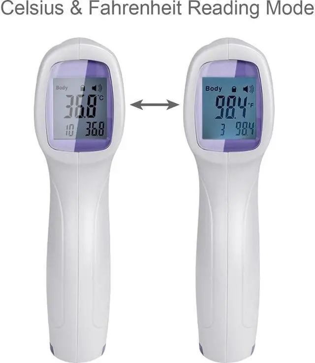 Alt view image 4 of 13 - Adesso PPE-200 Non-Contact Infrared Forehead Thermometer