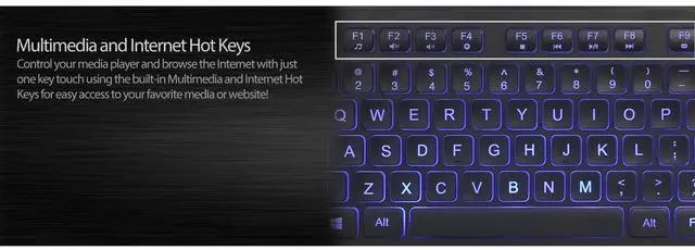 Alt view image 4 of 20 - ADESSO AKB-139EB ADESSO 2X LARGE PRINT , ON AND OFF ILLIMINATED BACKLIGHT USB KEYBOARD, INTERNE