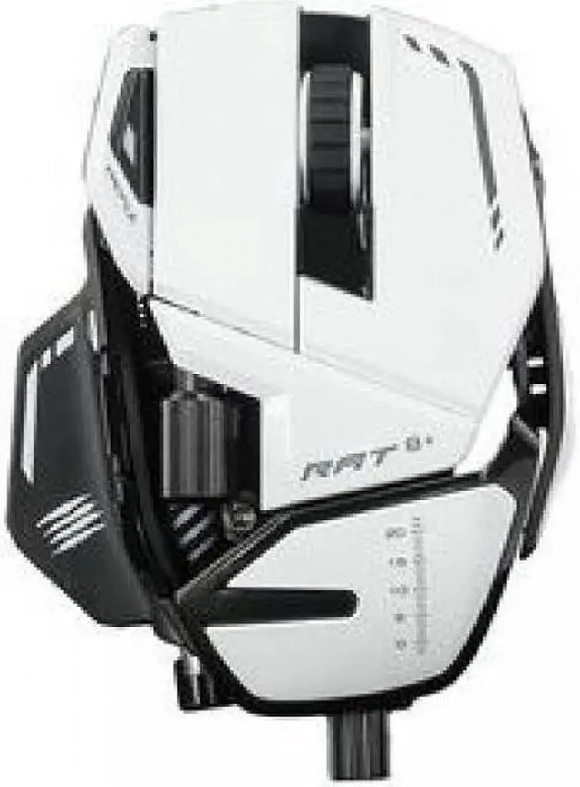 Alt view image 6 of 16 - MAD CATZ R.A.T. 8+ Optical Gaming Mouse - White (MR05DCAMWH00)