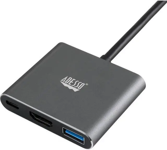 Alt view image 7 of 20 - Adesso 3-IN-1 USB-C Multi-Port Docking Station TAA Compliant AUH4010