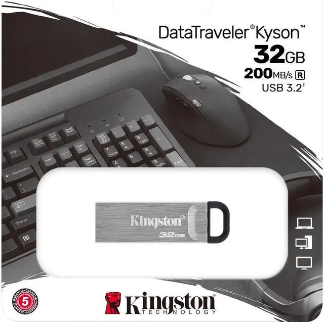Alt view image 16 of 20 - Kingston 32GB DataTraveler Kyson USB 3.2 Gen 1 Metal Flash Drive (DTKN/32GB)
