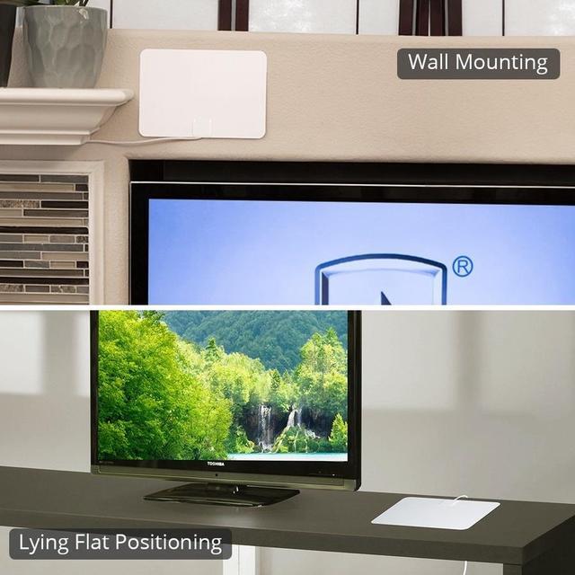 Alt view image 6 of 20 - ANTOP Paper Thin AT-101B Indoor HDTV Antenna Smartpass Amplified AT101B
