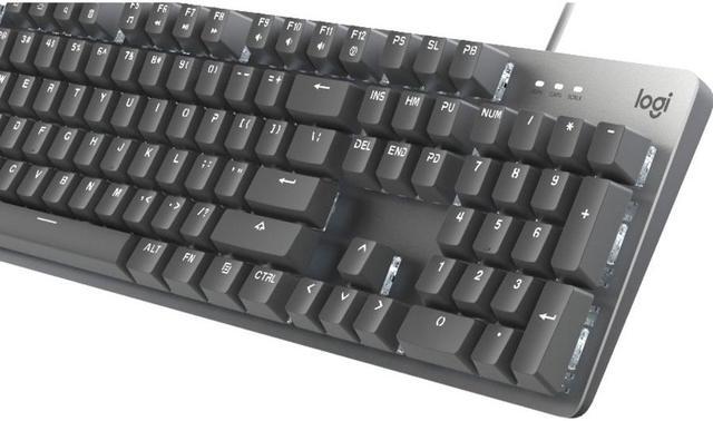 Alt view image 2 of 11 - Logitech K845 Mechanical Illuminated Keyboard, Mechanical Switches, Strong Adjustable Tilt Legs, Full Size, Aluminum Top Case, 104 Keys, USB Corded, Windows (TTC Brown Switches)