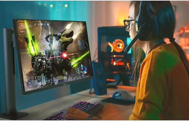 Alt view image 7 of 20 - LG 27" IPS UHD IPS Monitor for Business with Ergonomic Stand 5 ms FreeSync (AMD Adaptive Sync) HDMI, DisplayPort, USB, Audio Flat Panel UltraFine 27BN88U-B